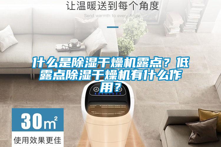 什么是除濕干燥機露點？低露點除濕干燥機有什么作用？
