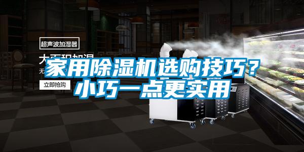 家用除濕機選購技巧？小巧一點更實用