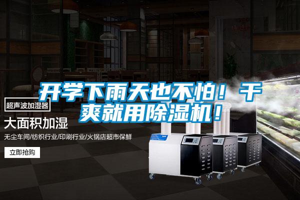 開學下雨天也不怕！干爽就用除濕機！