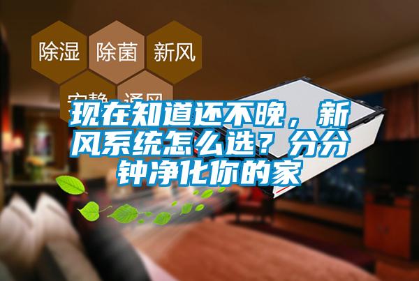 現在知道還不晚,新風系統怎么選?分分鐘凈化你的家
