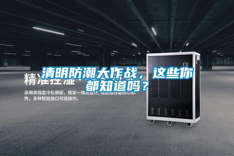 清明防潮大作戰，這些你都知道嗎？