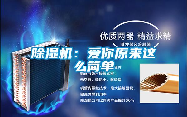 除濕機：愛你原來這么簡單