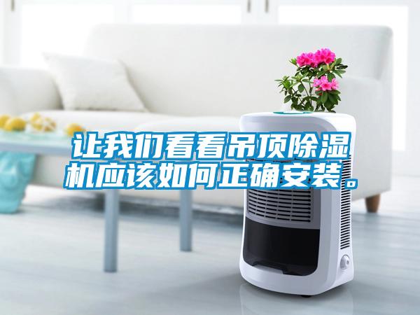 讓我們看看吊頂除濕機應該如何正確安裝。