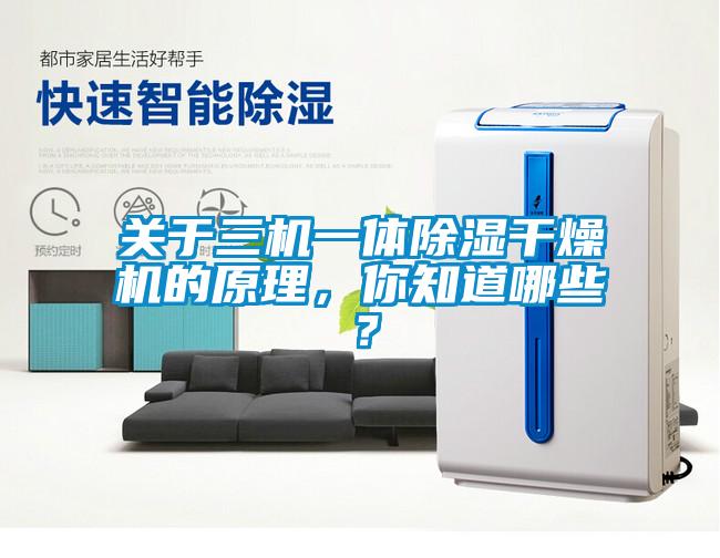 關(guān)于三機(jī)一體除濕干燥機(jī)的原理，你知道哪些？