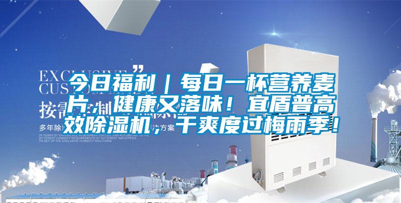 今日福利｜每日一杯營養麥片，健康又落味！宜盾普高效除濕機，干爽度過梅雨季！
