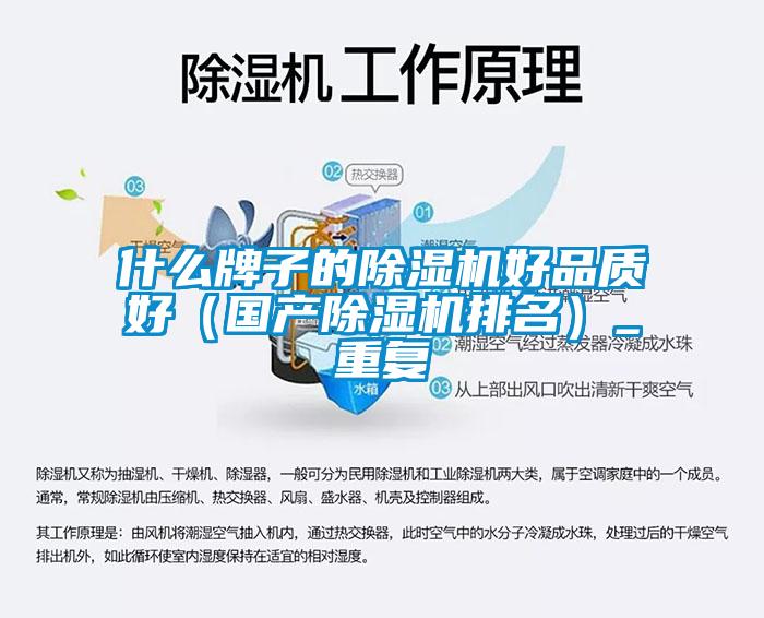 什么牌子的除濕機(jī)好品質(zhì)好（國產(chǎn)除濕機(jī)排名）_重復(fù)