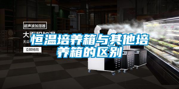恒溫培養箱與其他培養箱的區別