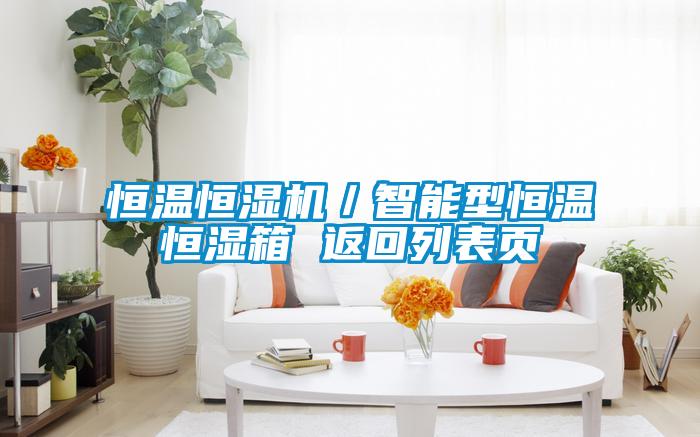恒溫恒濕機(jī)／智能型恒溫恒濕箱 返回列表頁