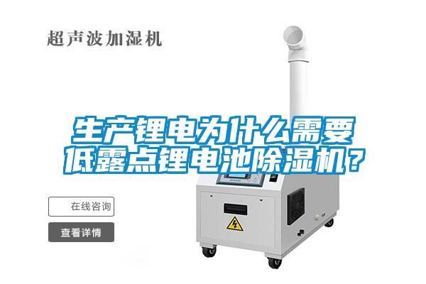 生產鋰電為什么需要低露點鋰電池除濕機？