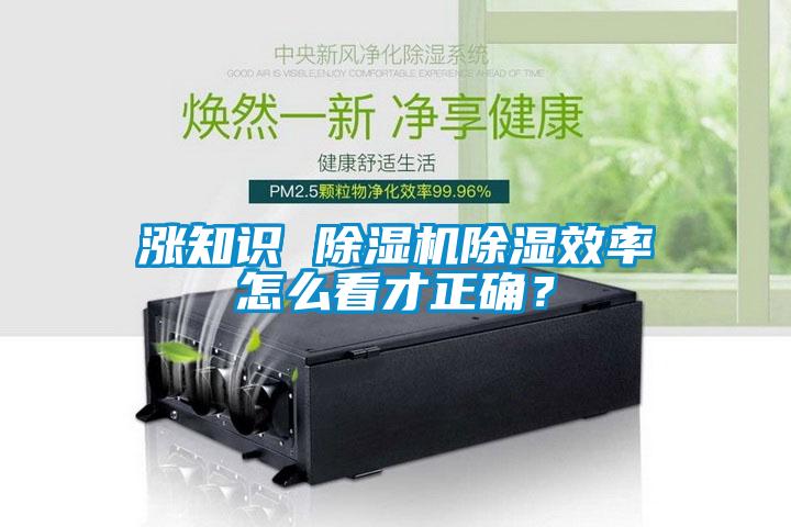 漲知識 除濕機除濕效率怎么看才正確？