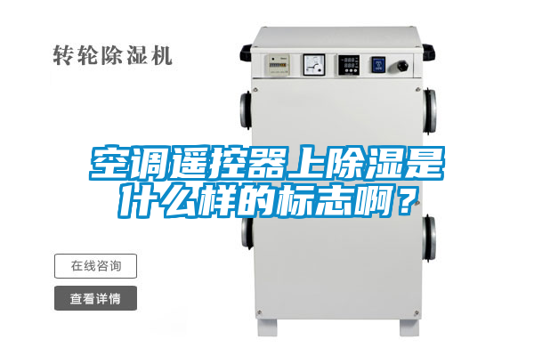 空調遙控器上除濕是什么樣的標志啊？