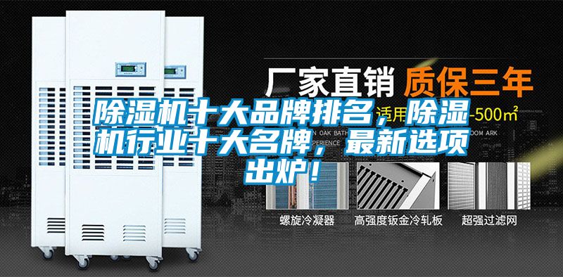 除濕機十大品牌排名，除濕機行業十大名牌，最新選項出爐！