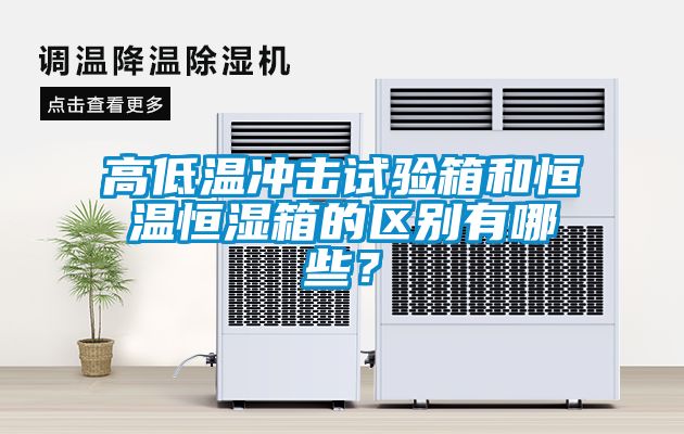 高低溫沖擊試驗箱和恒溫恒濕箱的區別有哪些？